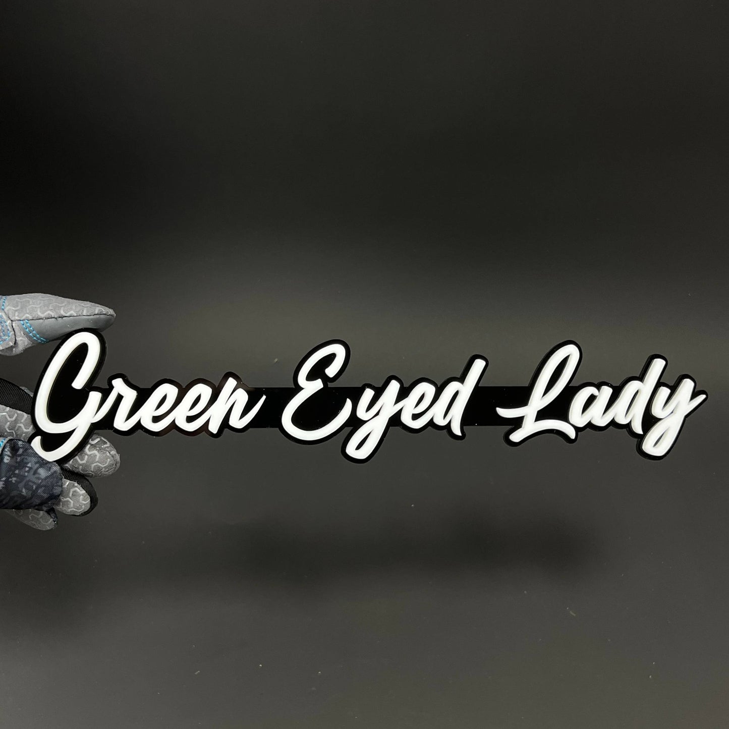 1PC Green Eyed Lady 3D Acrylic Badge - Car Truck Emblem Fender Sticker