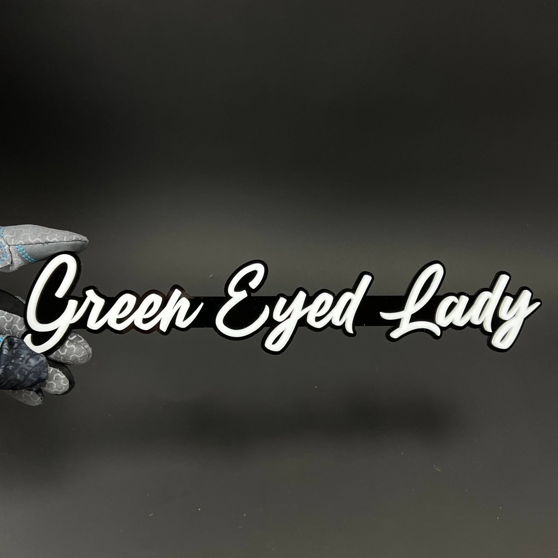 1PC Green Eyed Lady 3D Acrylic Badge - Car Truck Emblem Fender Sticker
