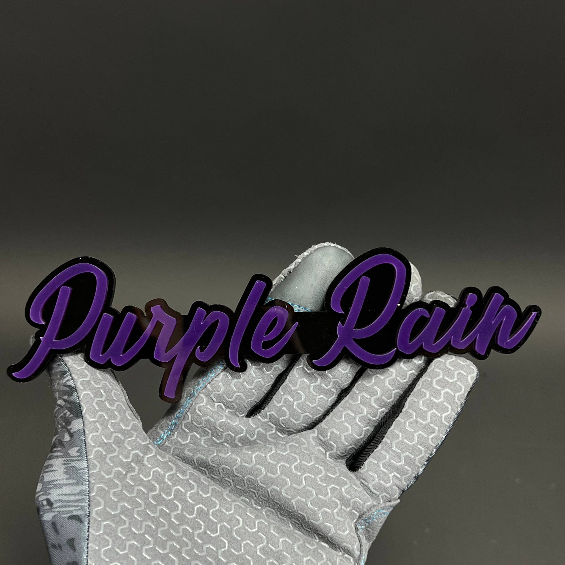 1PC Purple Rain 3D Acrylic Badge - Car Truck Emblem Fender Sticker