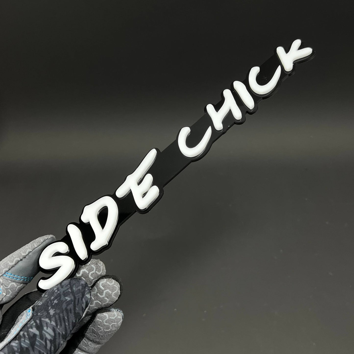 1PC SIDE CHICK 3D Acrylic Badge - Car Truck Emblem Fender Tailgate Trunk Sticker