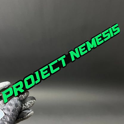 1PC PROJECT NEMESIS 3D Acrylic Badge - Car Truck Emblem Fender Sticker
