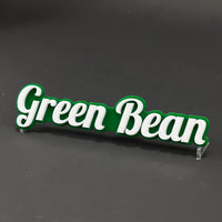 1PC Green Bean 3D Acrylic Badge - Car Truck Emblem Fender Tailgate Trunk Sticker