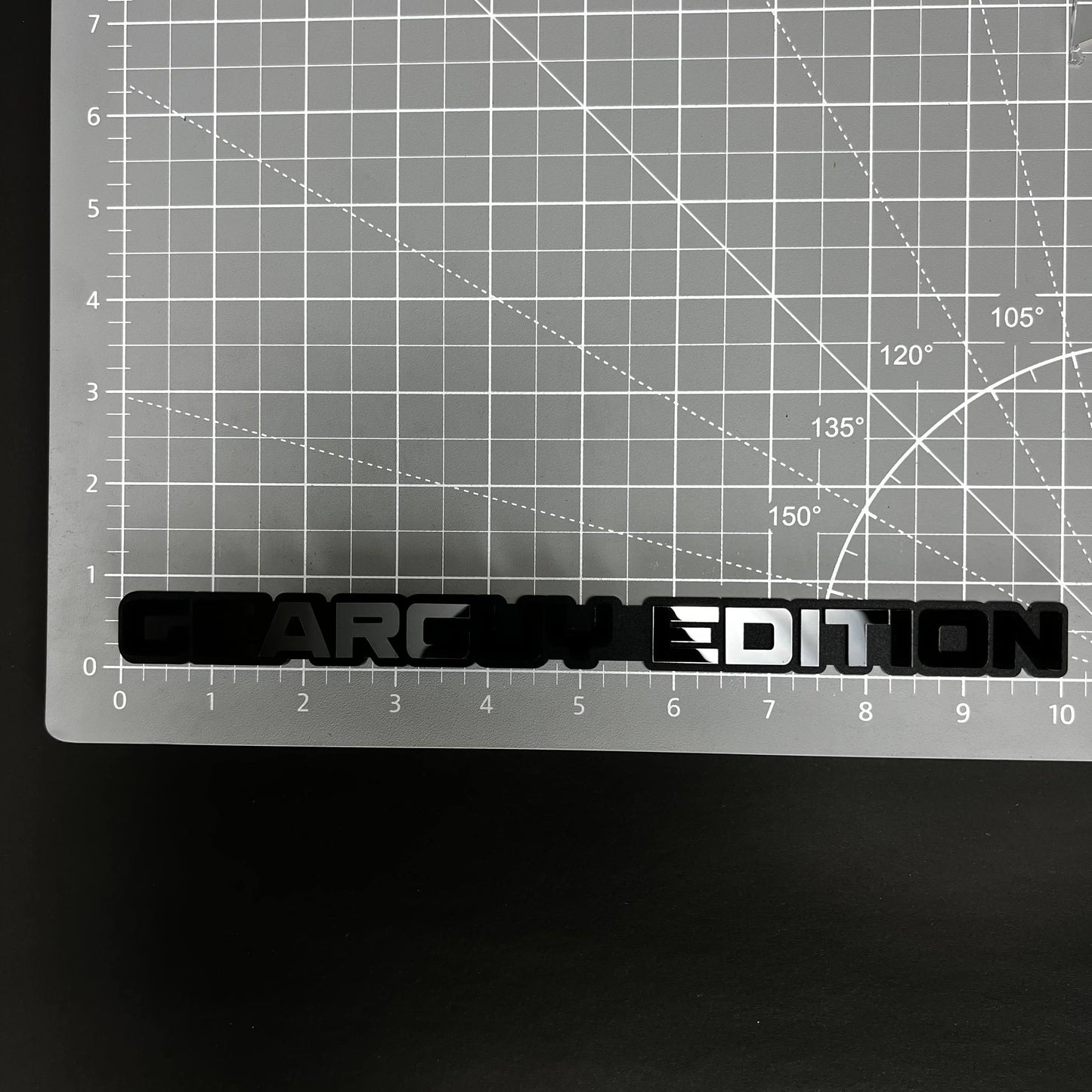 1PC GEARGUY EDITION 3D Acrylic Badge - Car Truck Emblem Fender Sticker