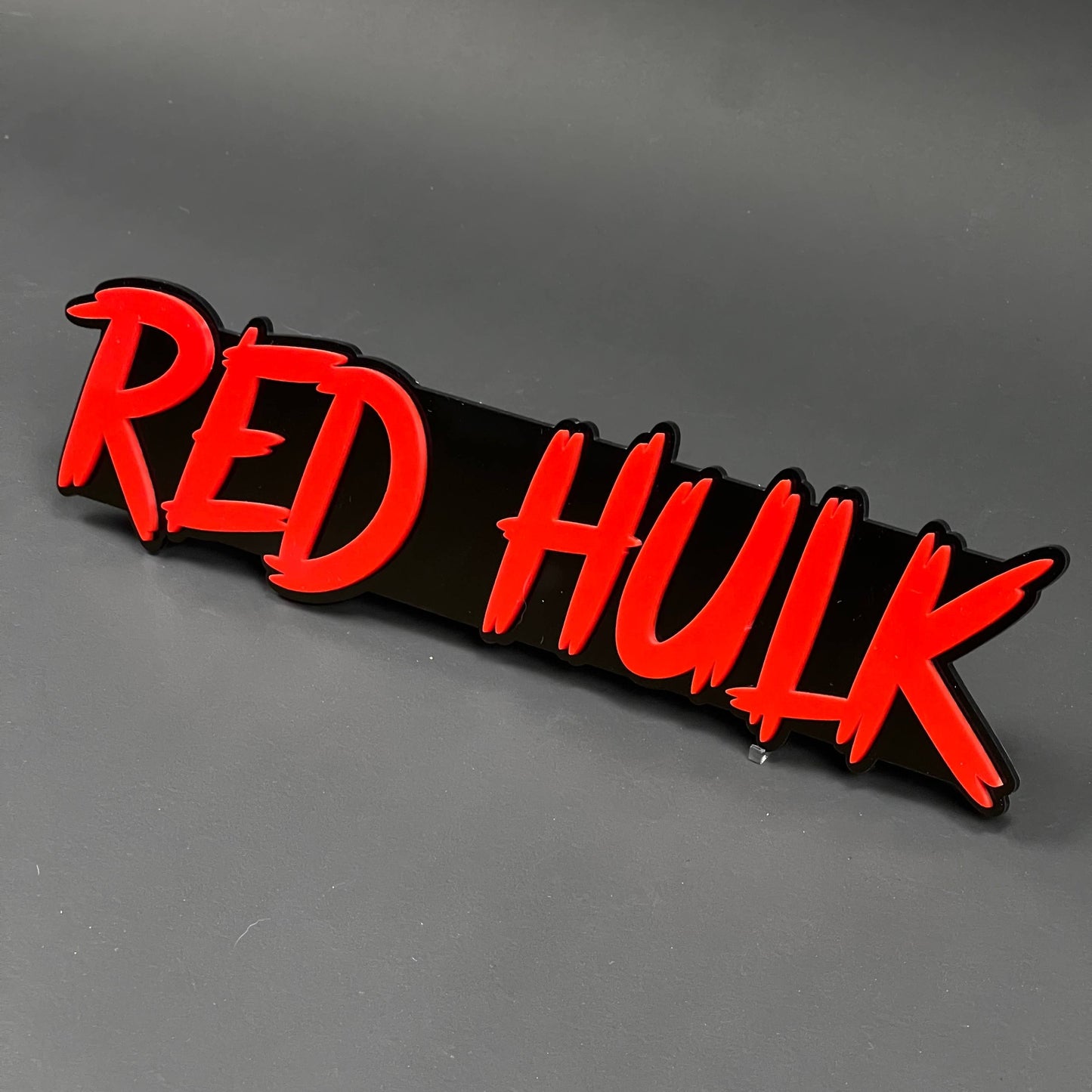 1PC RED HULK 3D Acrylic Badge - Car Truck Emblem Fender Tailgate Trunk Sticker