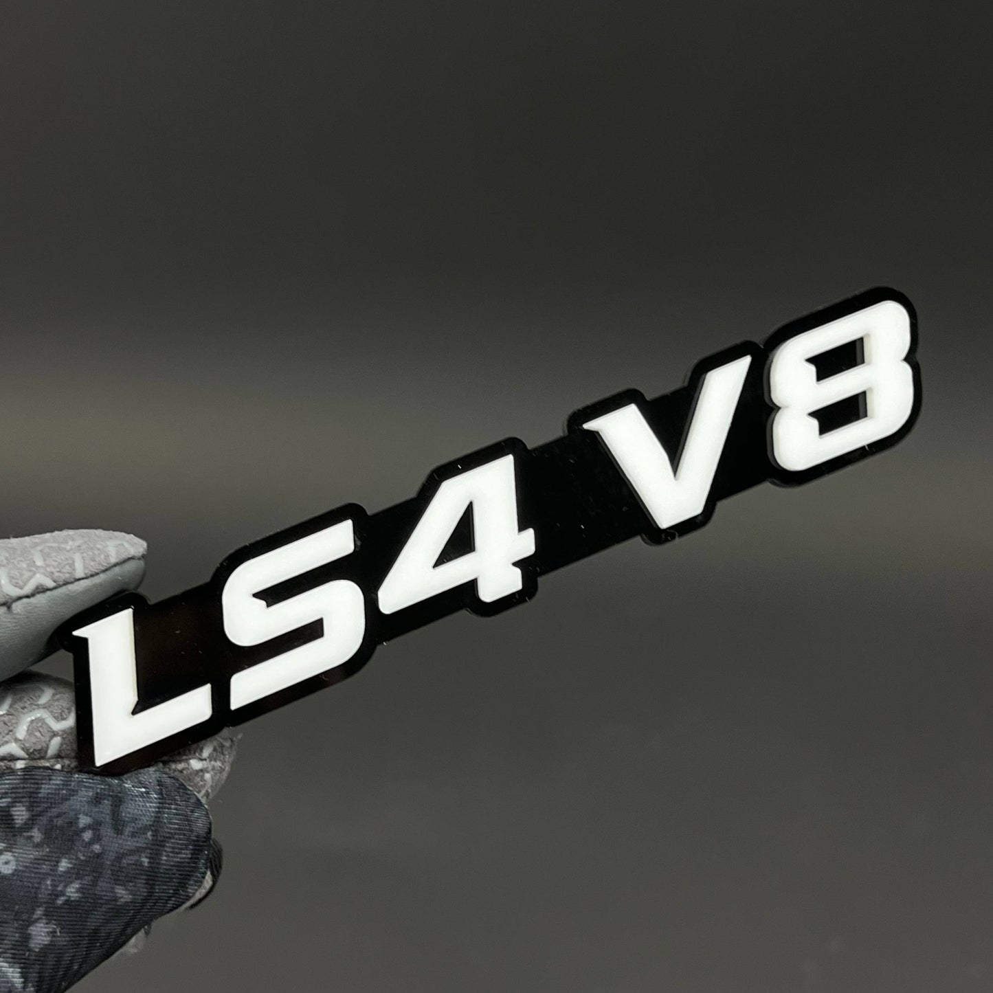 1PC LS4 V8 3D Acrylic Badge - Car Truck Emblem Fender Tailgate Trunk Sticker