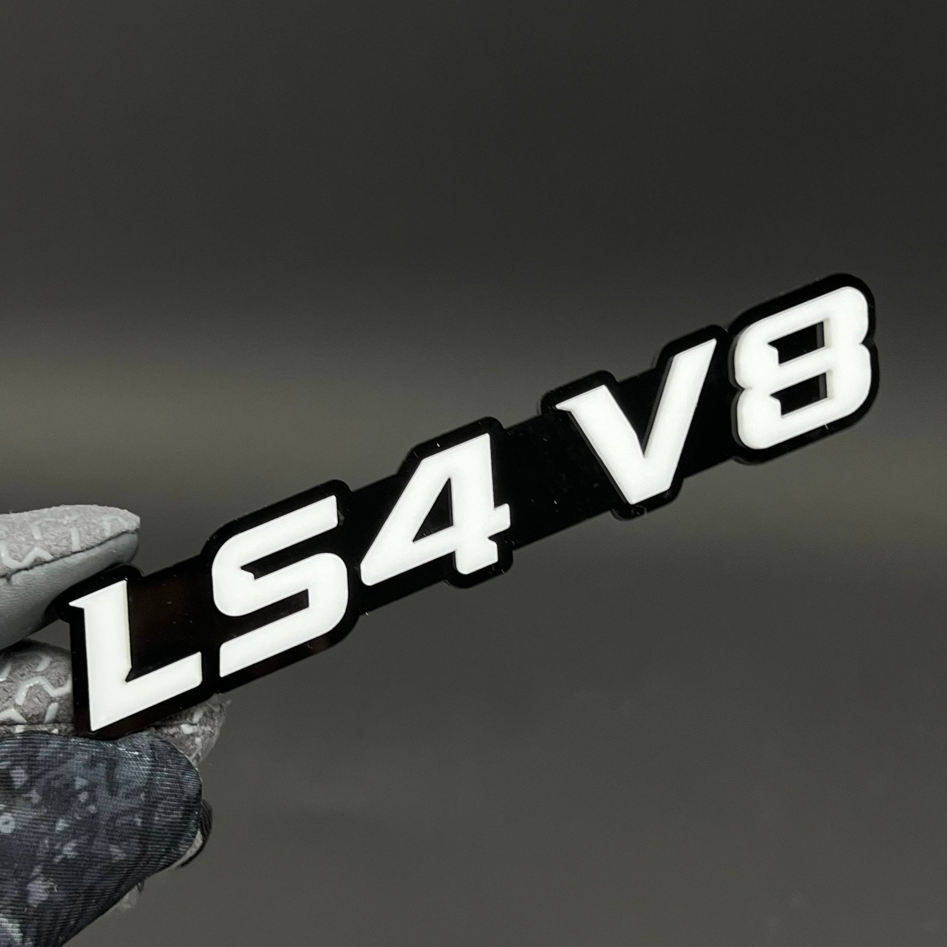 1PC LS4 V8 3D Acrylic Badge - Car Truck Emblem Fender Tailgate Trunk Sticker