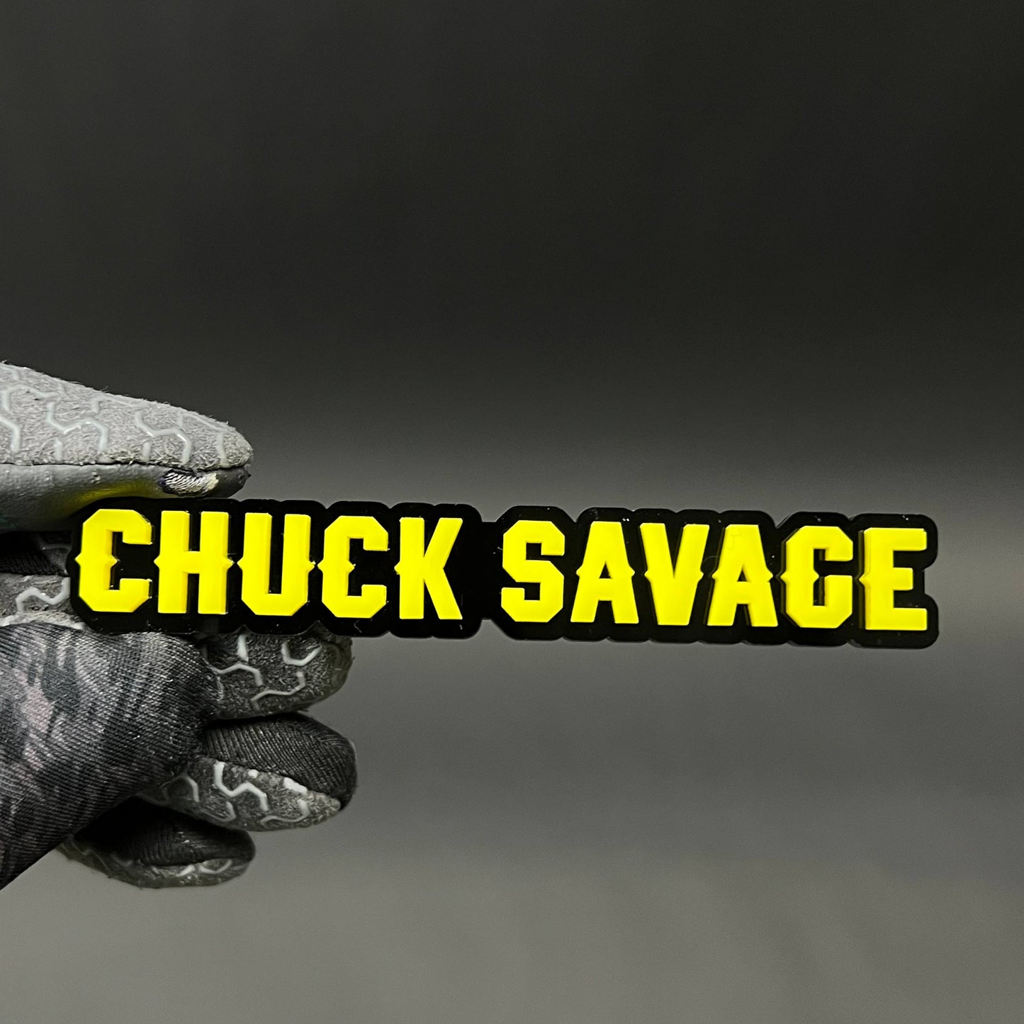 1PC CHUCK SAVAGE 3D Acrylic Badge - Car Truck Emblem Fender Sticker
