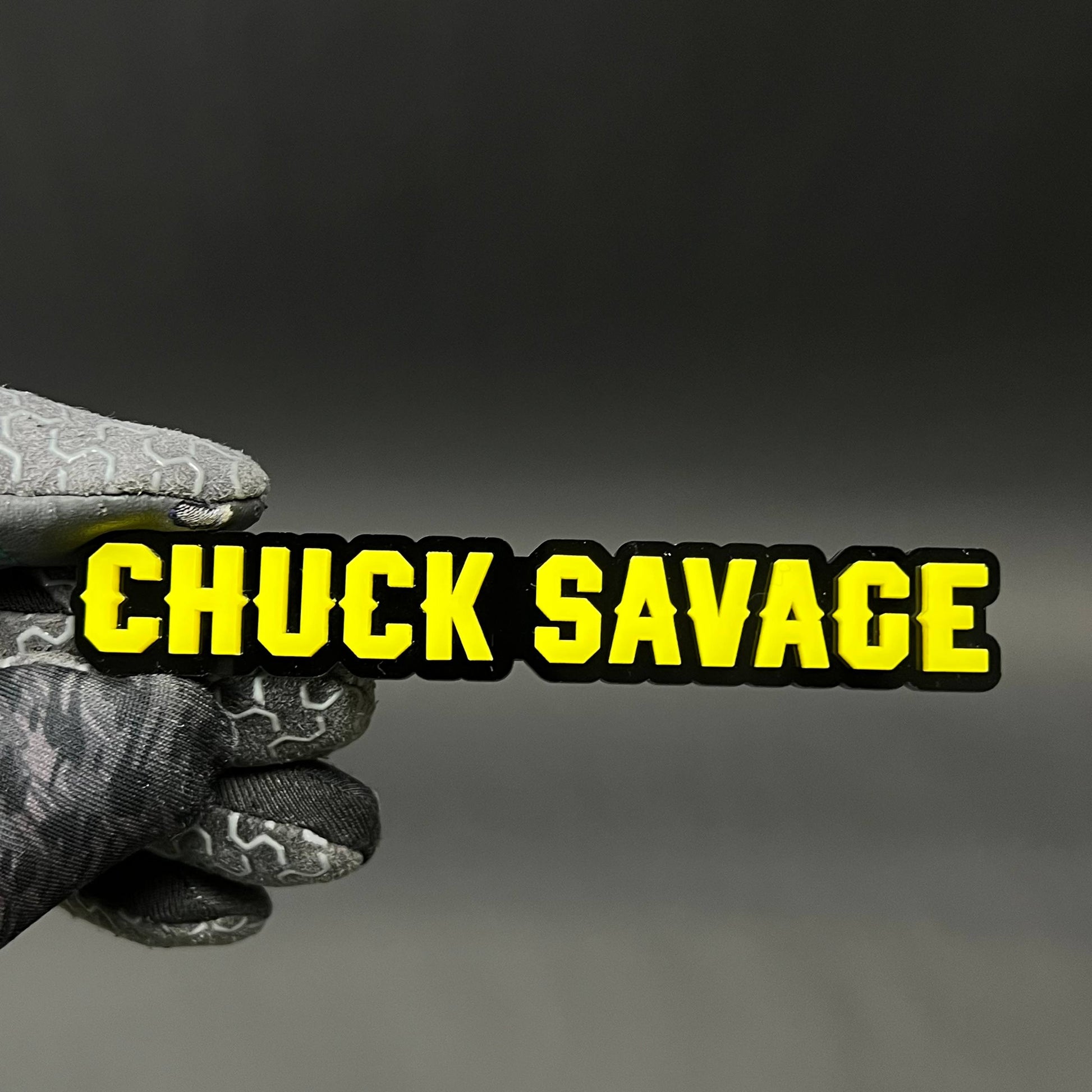 1PC CHUCK SAVAGE 3D Acrylic Badge - Car Truck Emblem Fender Sticker