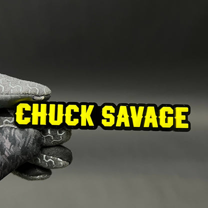 1PC CHUCK SAVAGE 3D Acrylic Badge - Car Truck Emblem Fender Sticker