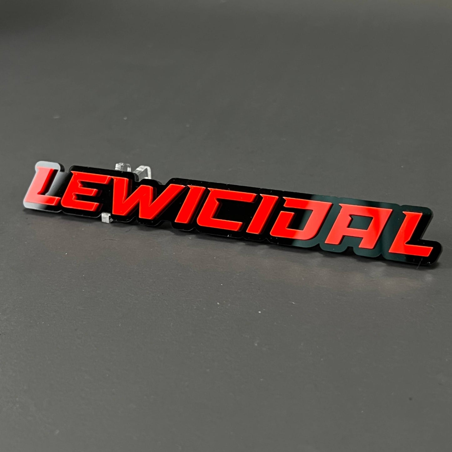 1PC LEWICIDAL 3D Acrylic Badge - Car Truck Emblem Fender Tailgate Trunk Sticker