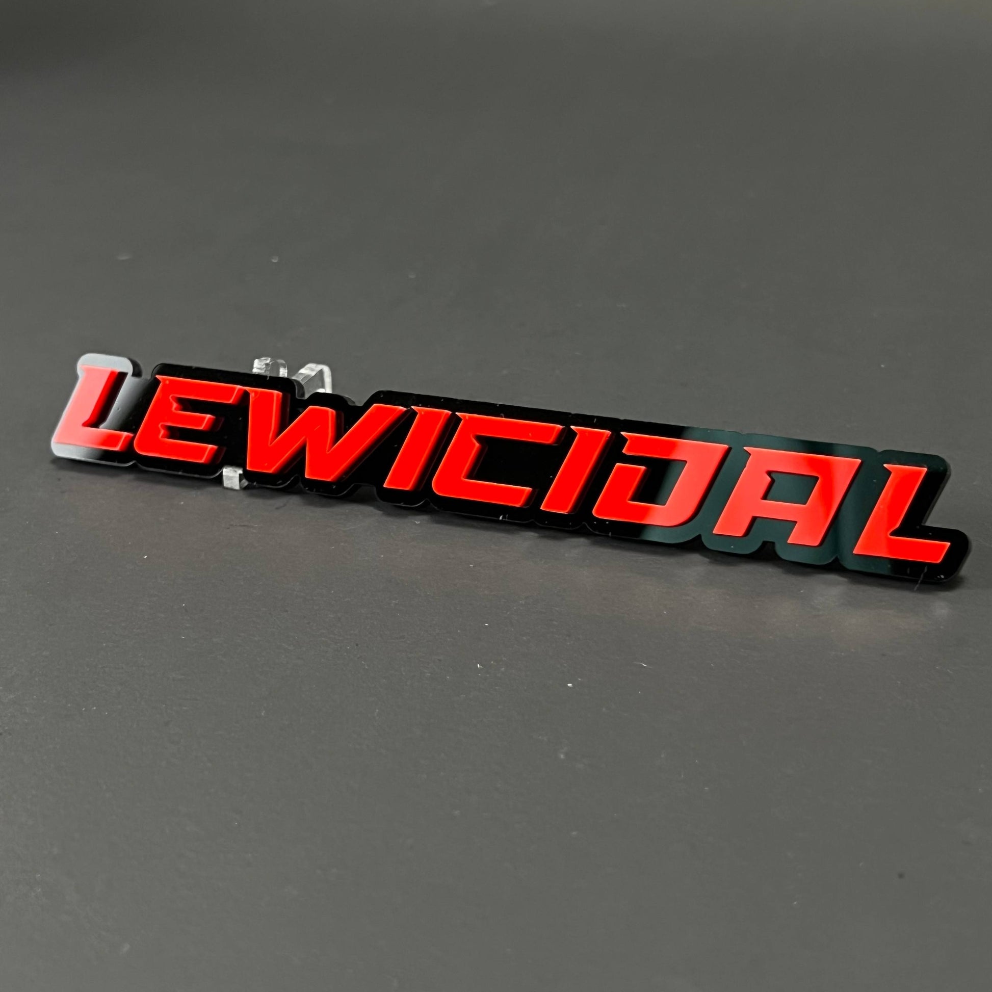 1PC LEWICIDAL 3D Acrylic Badge - Car Truck Emblem Fender Tailgate Trunk Sticker