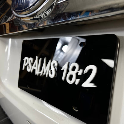 1PC PSALMS 18:2 3D Acrylic Badge - Car Truck Emblem Fender Sticker