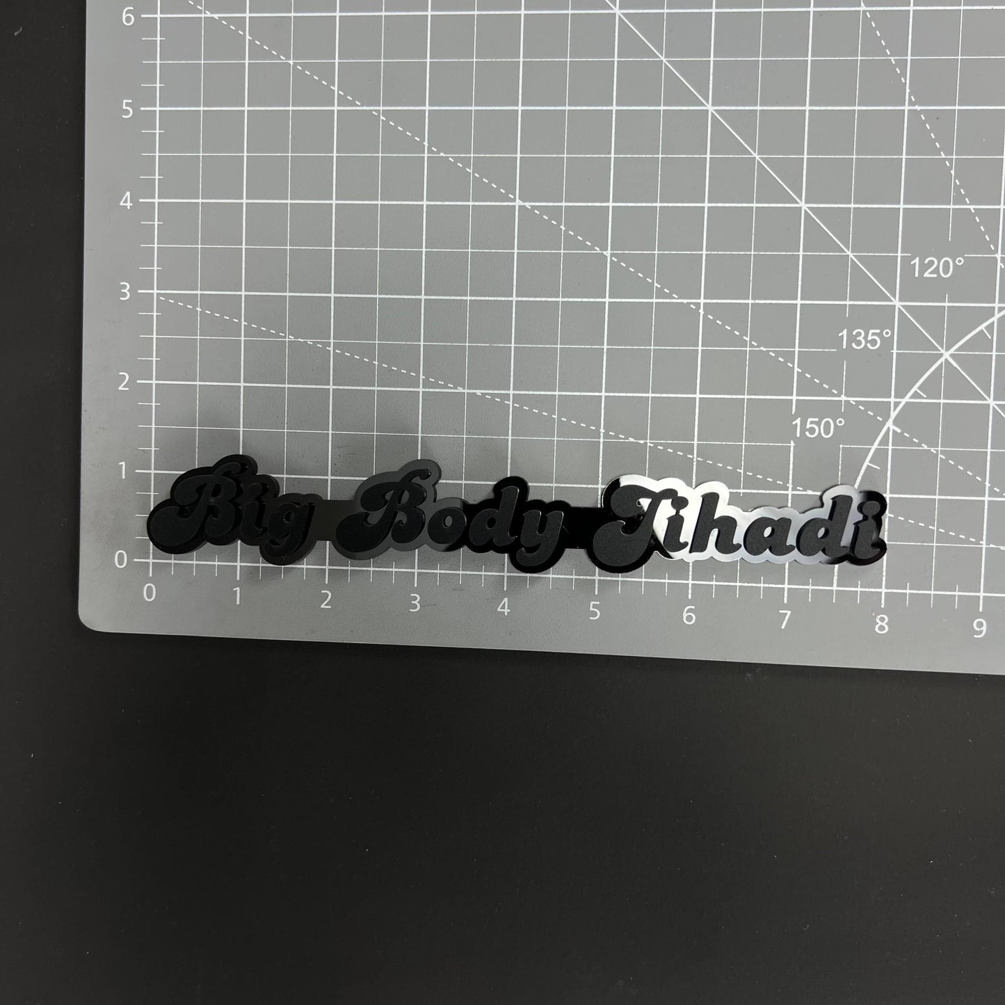 1PC Big Body Jihadi 3D Acrylic Badge - Car Truck Emblem Fender Sticker