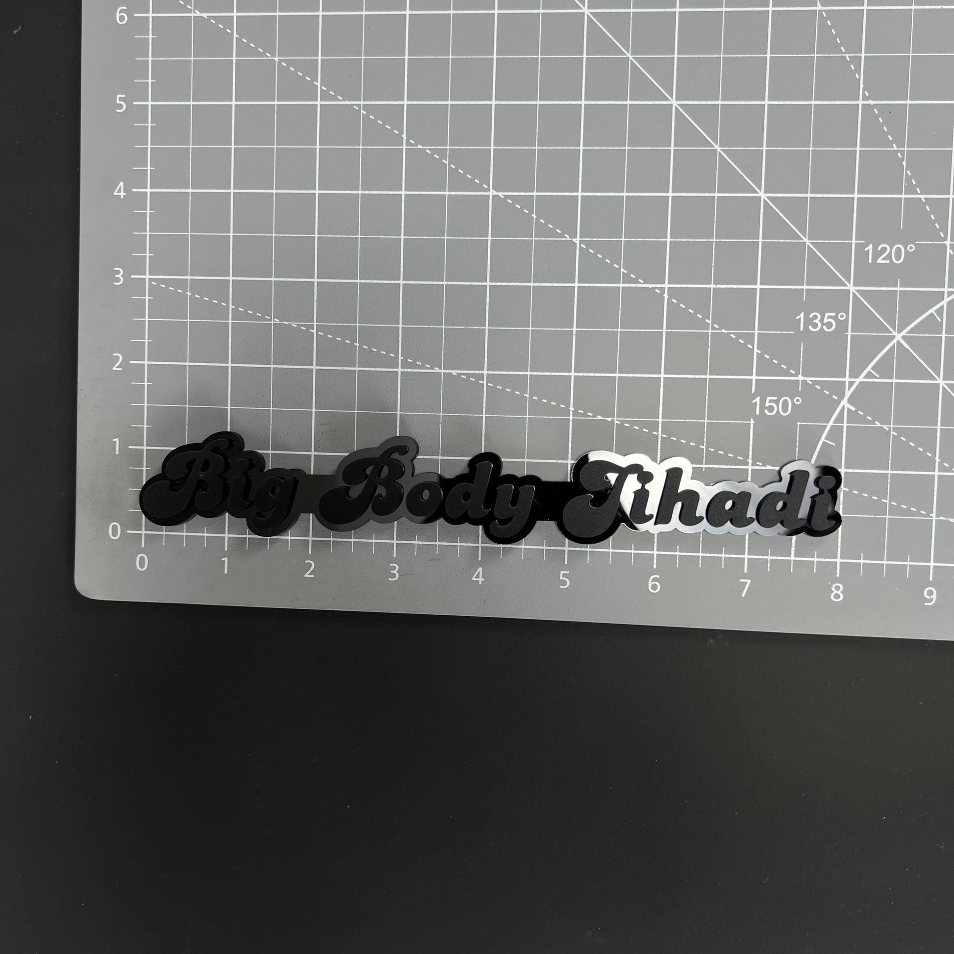 1PC Big Body Jihadi 3D Acrylic Badge - Car Truck Emblem Fender Sticker