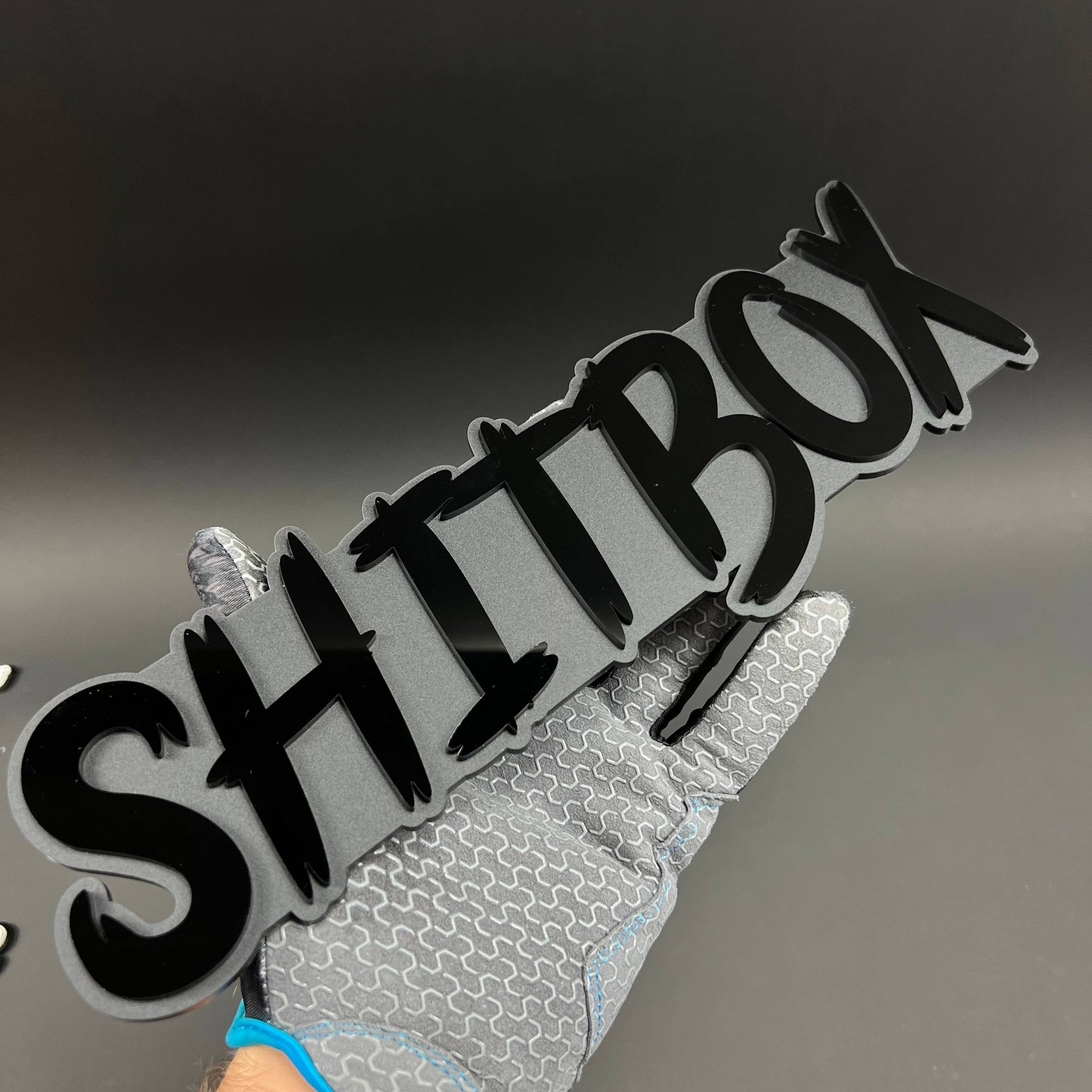 1PC SHITBOX 3D Acrylic Badge - Car Truck Emblem Fender Tailgate Trunk Sticker