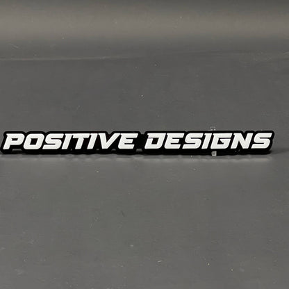 1PC POSITIVE DESIGNS 3D Acrylic Badge - Car Truck Emblem Fender Sticker