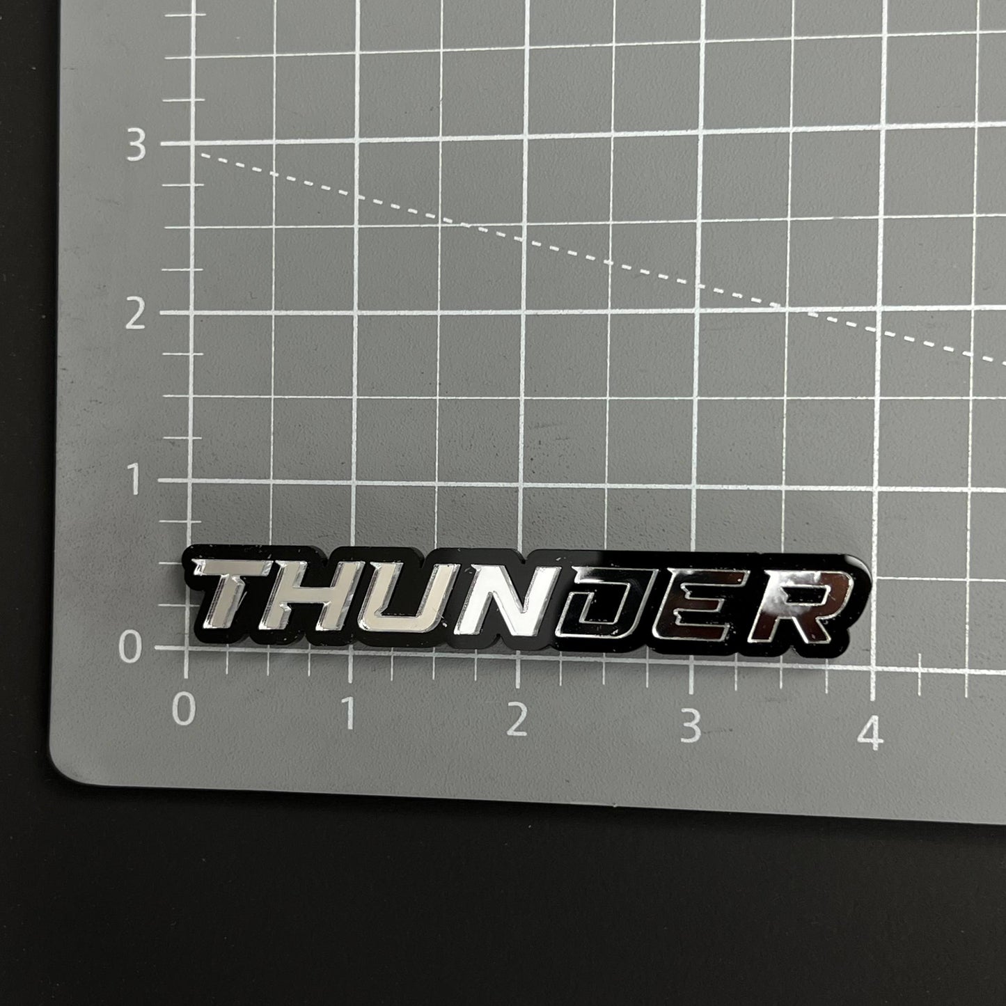 1PC THUNDER 3D Acrylic Badge - Car Truck Emblem Fender Tailgate Trunk Sticker