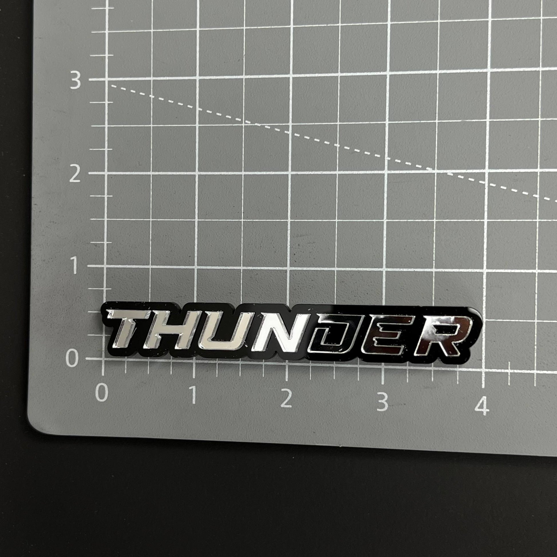 1PC THUNDER 3D Acrylic Badge - Car Truck Emblem Fender Tailgate Trunk Sticker