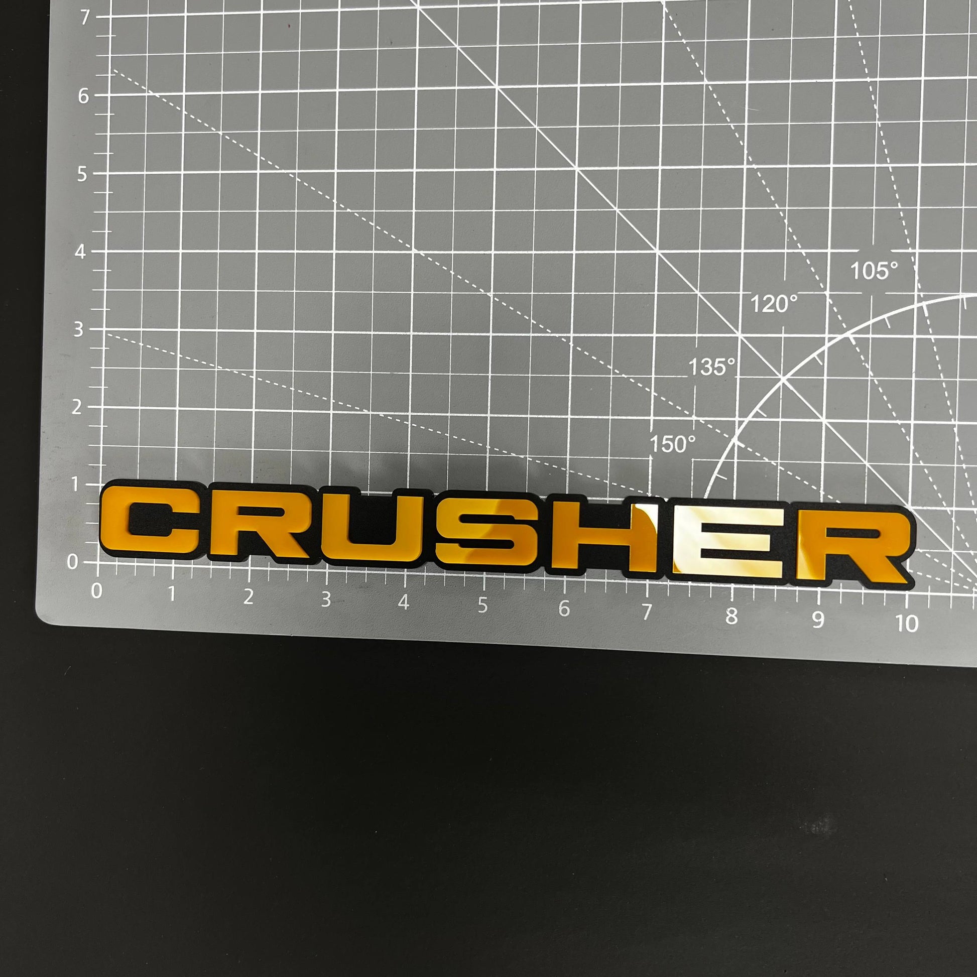 1PC CRUSHER 3D Acrylic Badge - Car Truck Emblem Fender Tailgate Trunk Sticker