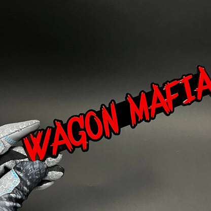 1PC WAGON MAFIA 3D Acrylic Badge - Car Truck Emblem Fender Sticker