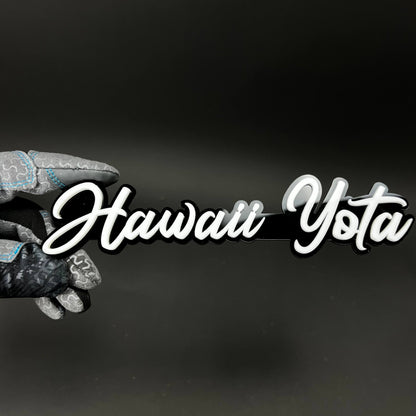 1PC Hawaii Yota 3D Acrylic Badge - Car Truck Emblem Fender Sticker