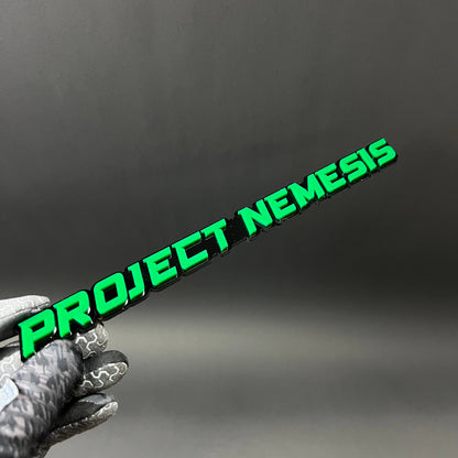 1PC PROJECT NEMESIS 3D Acrylic Badge - Car Truck Emblem Fender Sticker