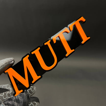 1PC MUTT 3D Acrylic Badge - Car Truck Emblem Fender Tailgate Trunk Sticker