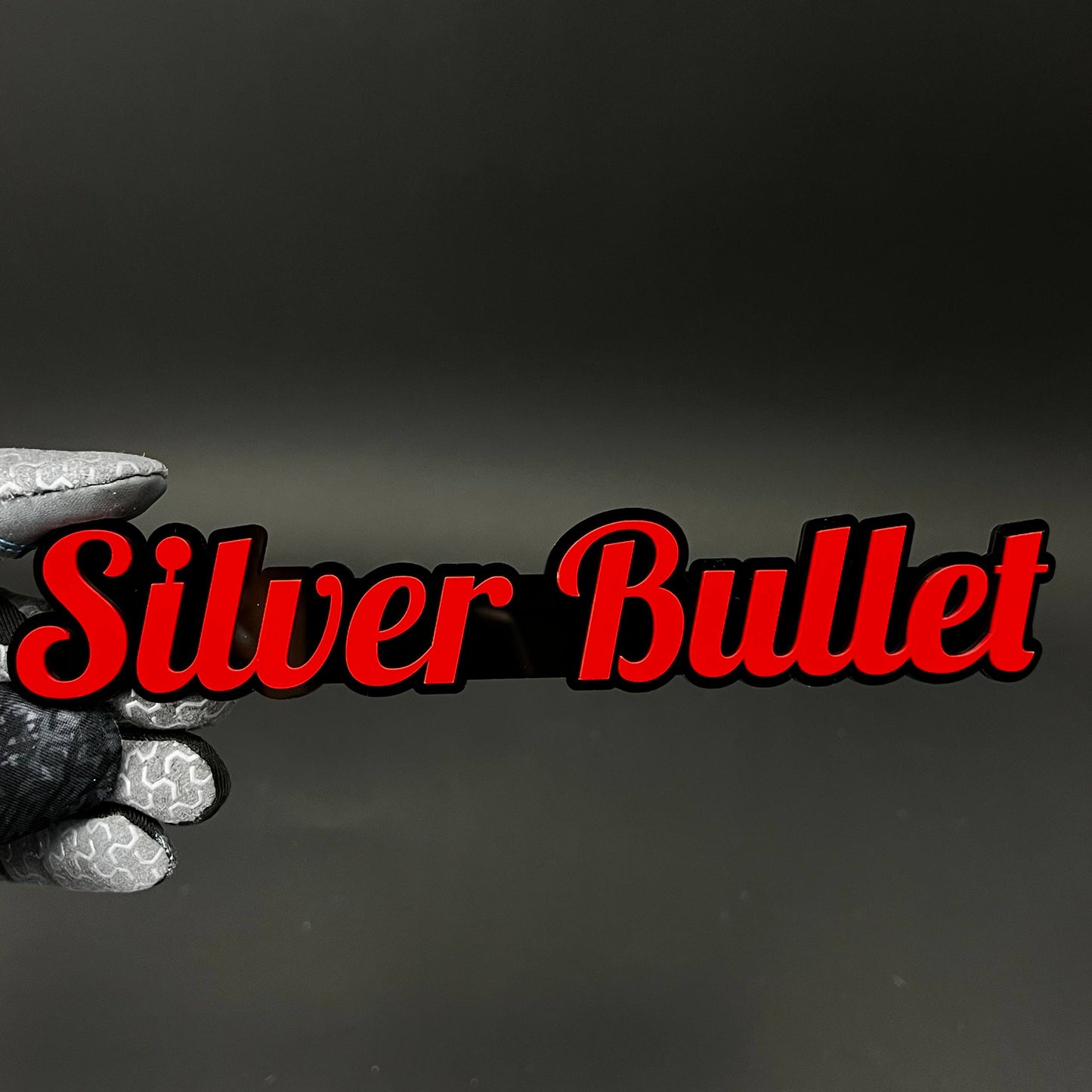 1PC Silver Bullet 3D Acrylic Badge - Car Truck Emblem Fender Sticker