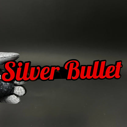 1PC Silver Bullet 3D Acrylic Badge - Car Truck Emblem Fender Sticker