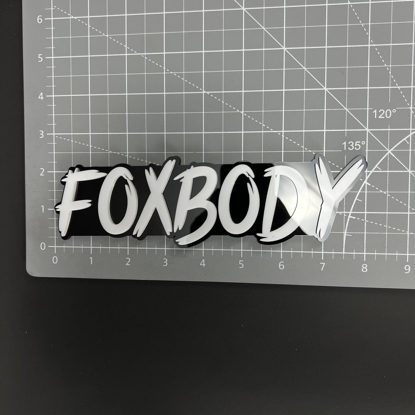 1PC FOXBODY 3D Acrylic Badge - Car Truck Emblem Fender Tailgate Trunk Sticker