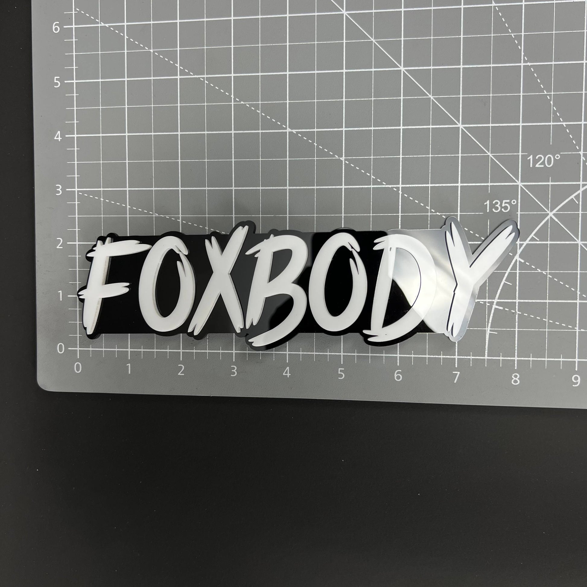 1PC FOXBODY 3D Acrylic Badge - Car Truck Emblem Fender Tailgate Trunk Sticker