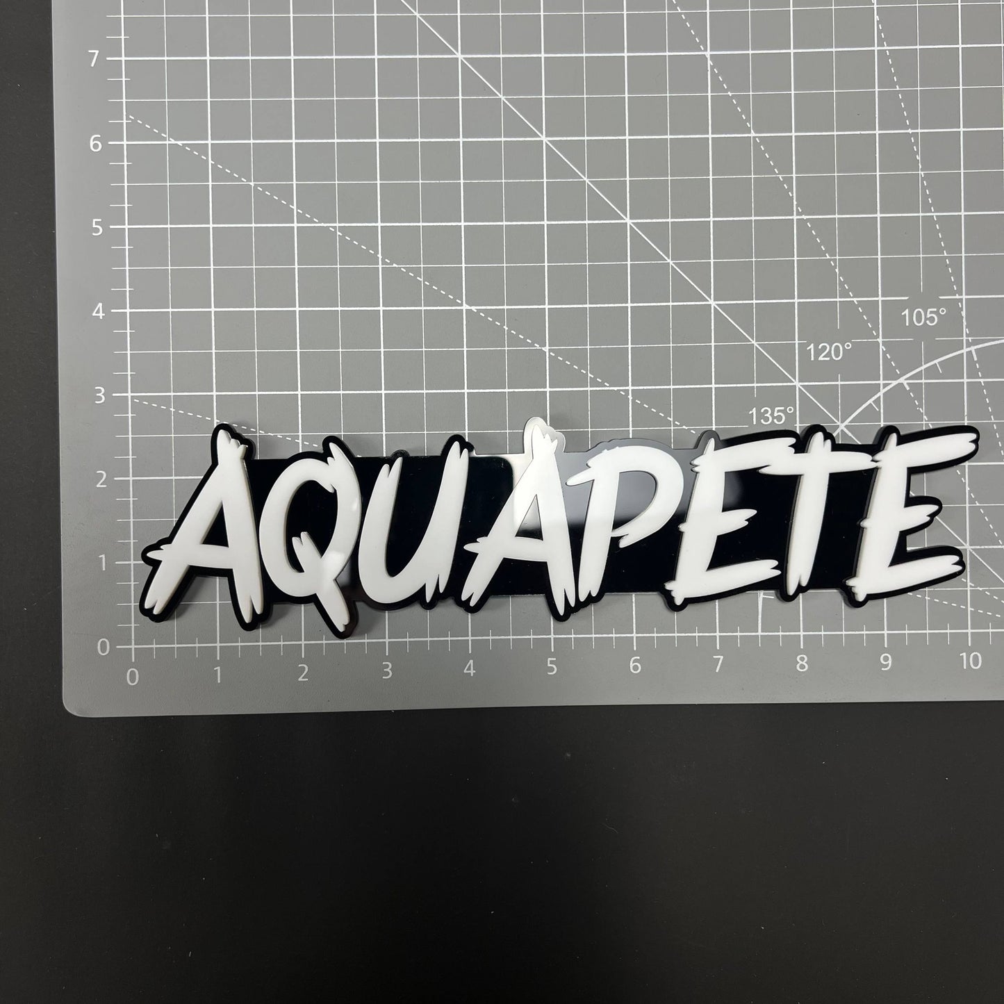 1PC AQUAPETE 3D Acrylic Badge - Car Truck Emblem Fender Tailgate Trunk Sticker
