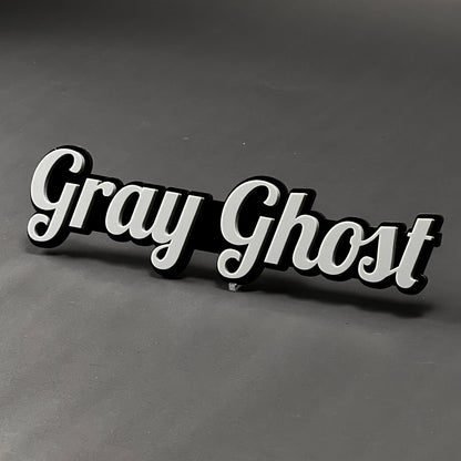 1PC Gray Ghost 3D Acrylic Badge - Car Truck Emblem Fender Tailgate Trunk Sticker