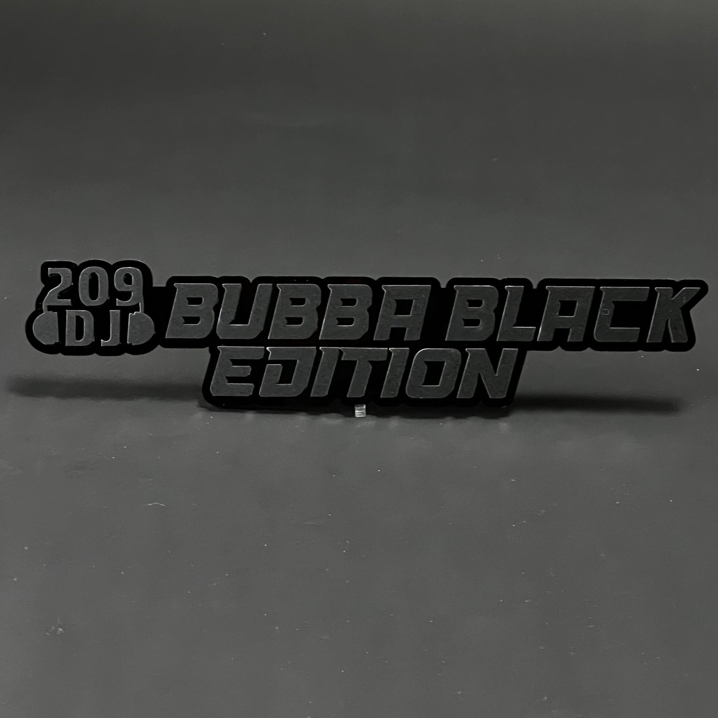 1PC BUBBA BLACK EDITION 3D Acrylic Badge - Car Truck Emblem Fender Sticker