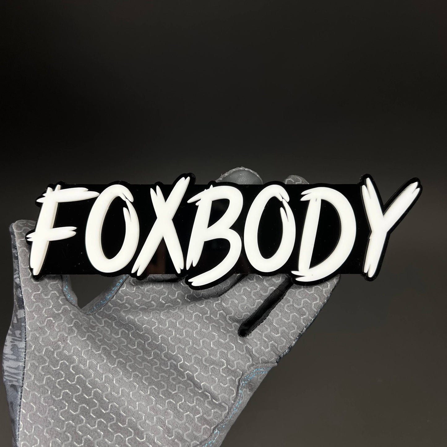 1PC FOXBODY 3D Acrylic Badge - Car Truck Emblem Fender Tailgate Trunk Sticker