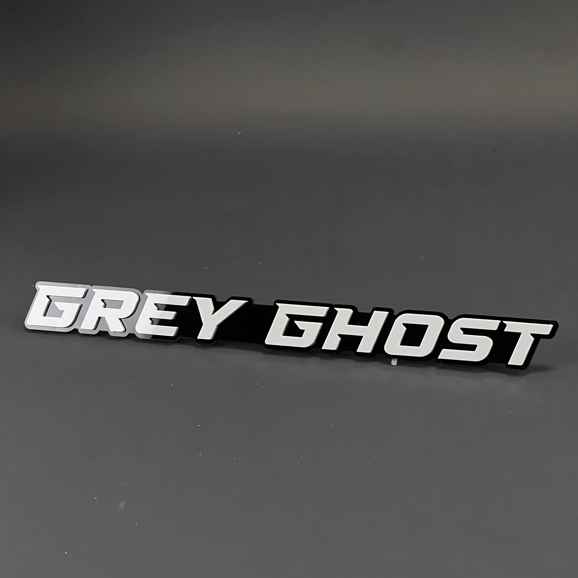 1PC GREY GHOST 3D Acrylic Badge - Car Truck Emblem Fender Tailgate Trunk Sticker