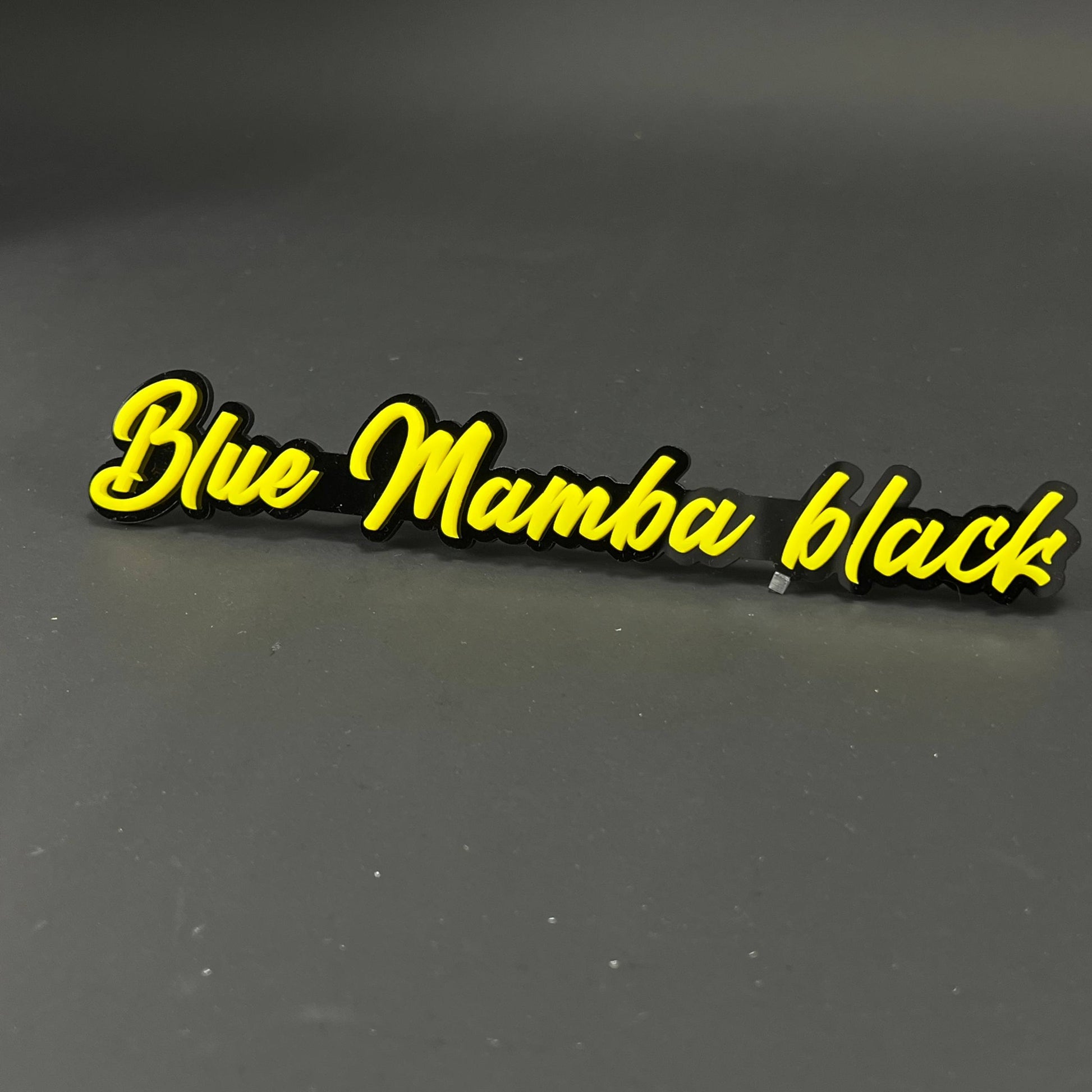 1PC Blue Mamba black 3D Acrylic Badge - Car Truck Emblem Fender Sticker