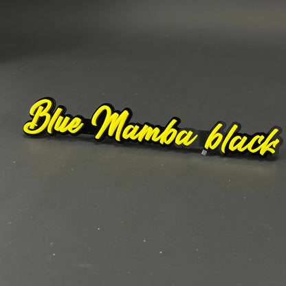 1PC Blue Mamba black 3D Acrylic Badge - Car Truck Emblem Fender Sticker