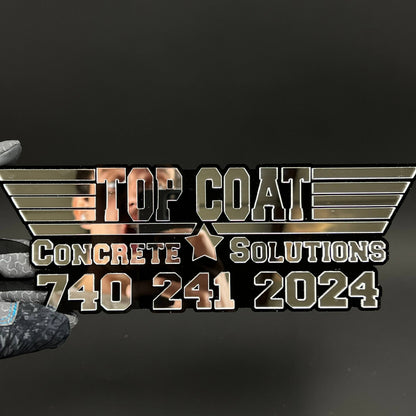 1PC TOP COAT 3D Acrylic Badge - Car Truck Emblem Fender Tailgate Trunk Sticker