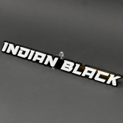 1PC Indian Black 3D Acrylic Badge - Car Truck Emblem Fender Tailgate Trunk Sticker