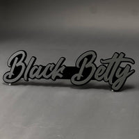 1PC Black Betty 3D Acrylic Badge - Car Truck Emblem Fender Sticker