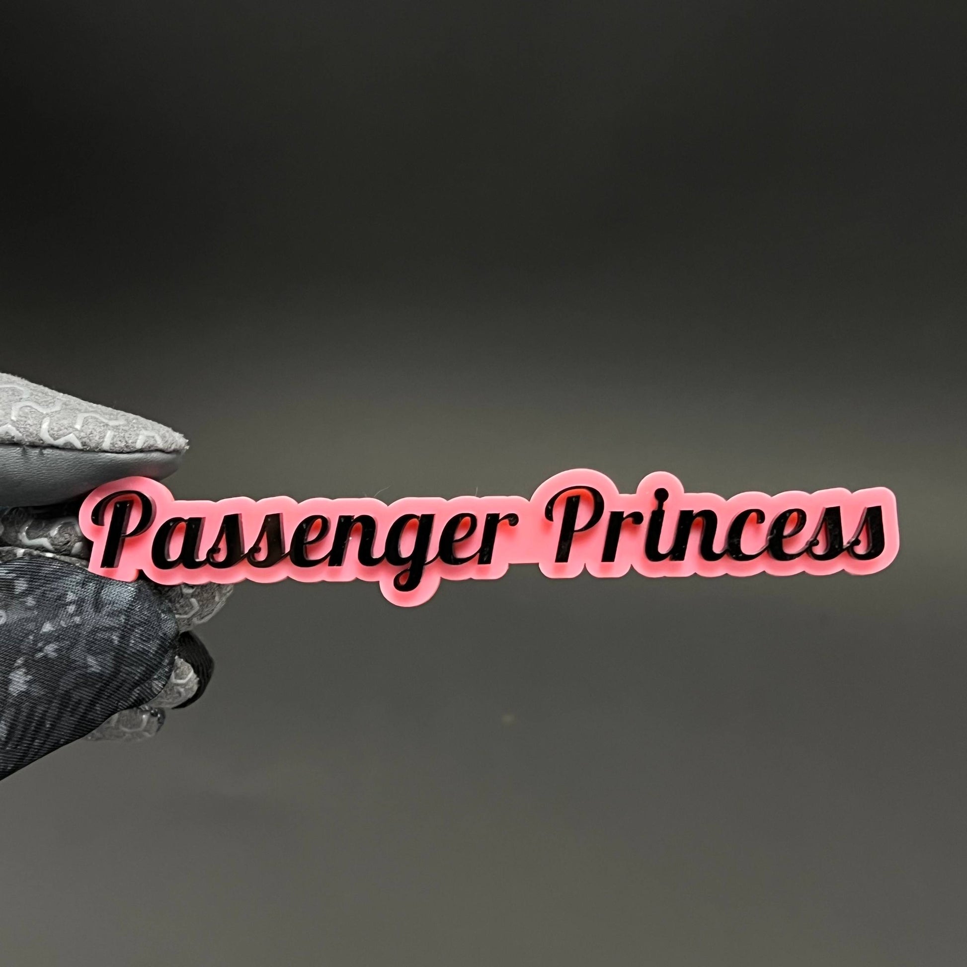 1PC Passenger Princess 3D Acrylic Badge - Car Truck Emblem Fender Sticker