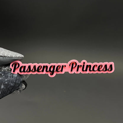 1PC Passenger Princess 3D Acrylic Badge - Car Truck Emblem Fender Sticker