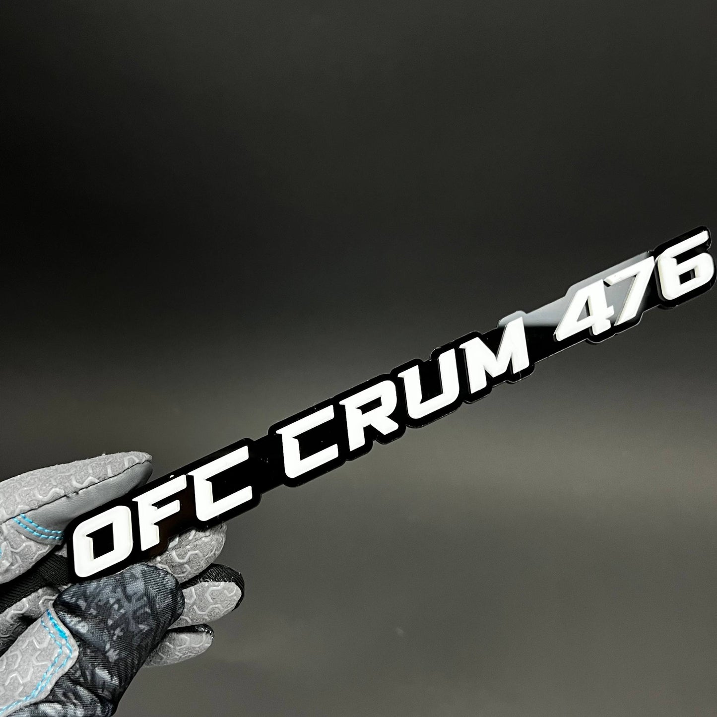 1PC OFC CRUM 476 3D Acrylic Badge - Car Truck Emblem Fender Sticker