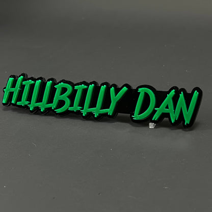 1PC HILLBILLY DAN 3D Acrylic Badge - Car Truck Emblem Fender Sticker