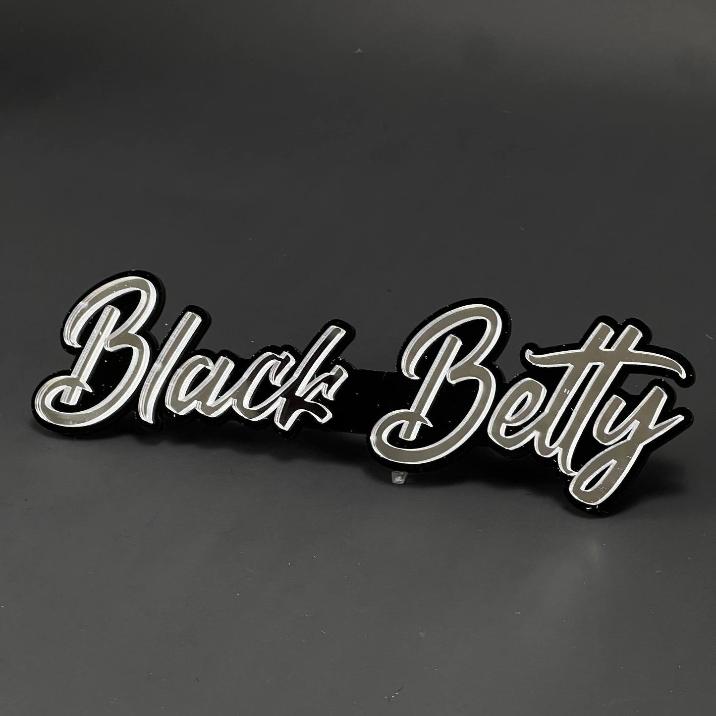 1PC Black Betty 3D Acrylic Badge - Car Truck Emblem Fender Sticker