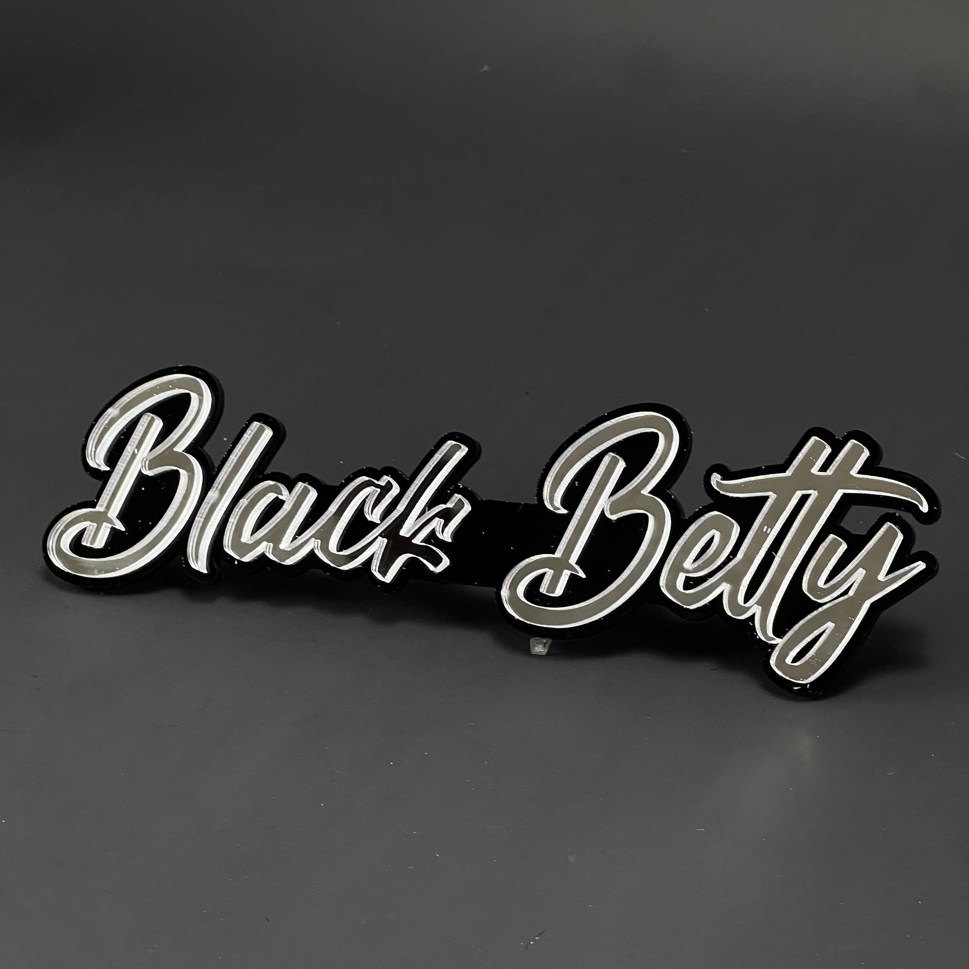 1PC Black Betty 3D Acrylic Badge - Car Truck Emblem Fender Sticker