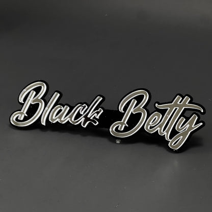 1PC Black Betty 3D Acrylic Badge - Car Truck Emblem Fender Sticker