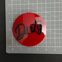 1PC Dirty 3D Acrylic Badge - Car Truck Emblem Fender Tailgate Trunk Sticker
