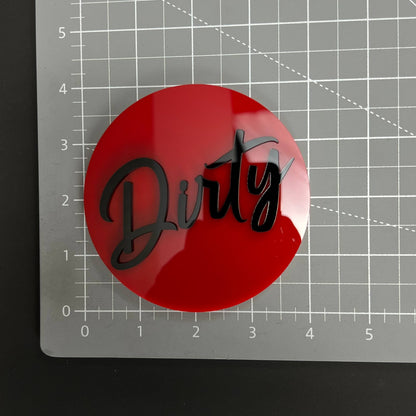 1PC Dirty 3D Acrylic Badge - Car Truck Emblem Fender Tailgate Trunk Sticker